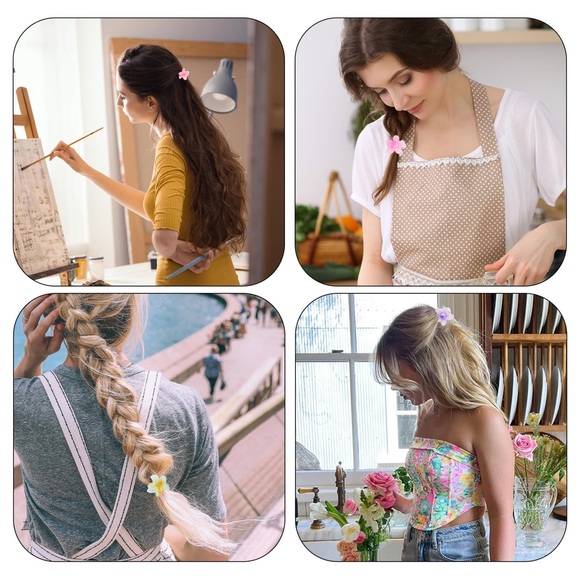 Small Flower Hair Clips for Women Girls, Cute, Non Slip Strong Hold Hair Clips - Picture 4 of 9